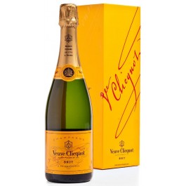 Champagne VEUVE CLICQUOT Brut Yellow label šampanas dėžutėje