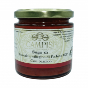 CAMPISI Sugo di pomodoro ciliegino di pachino con basilico, 220 g.